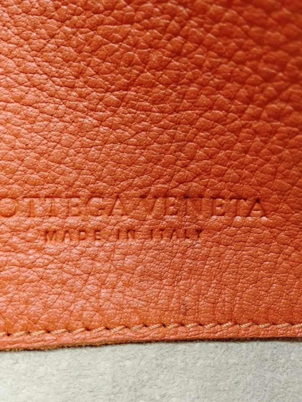 (L4) Bottega Veneta Tote Bag Orange Canvas